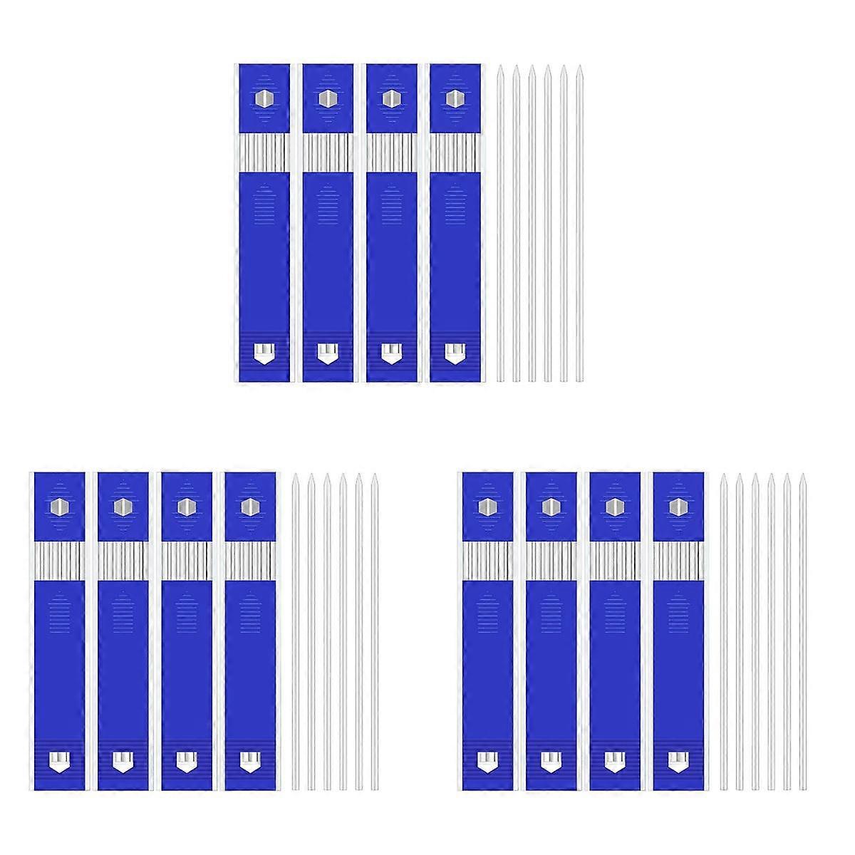 72 Pieces Carpenter Pencil Lead Refills 2.8 mm White, Solid Mechanical Pencils Refill Replacement