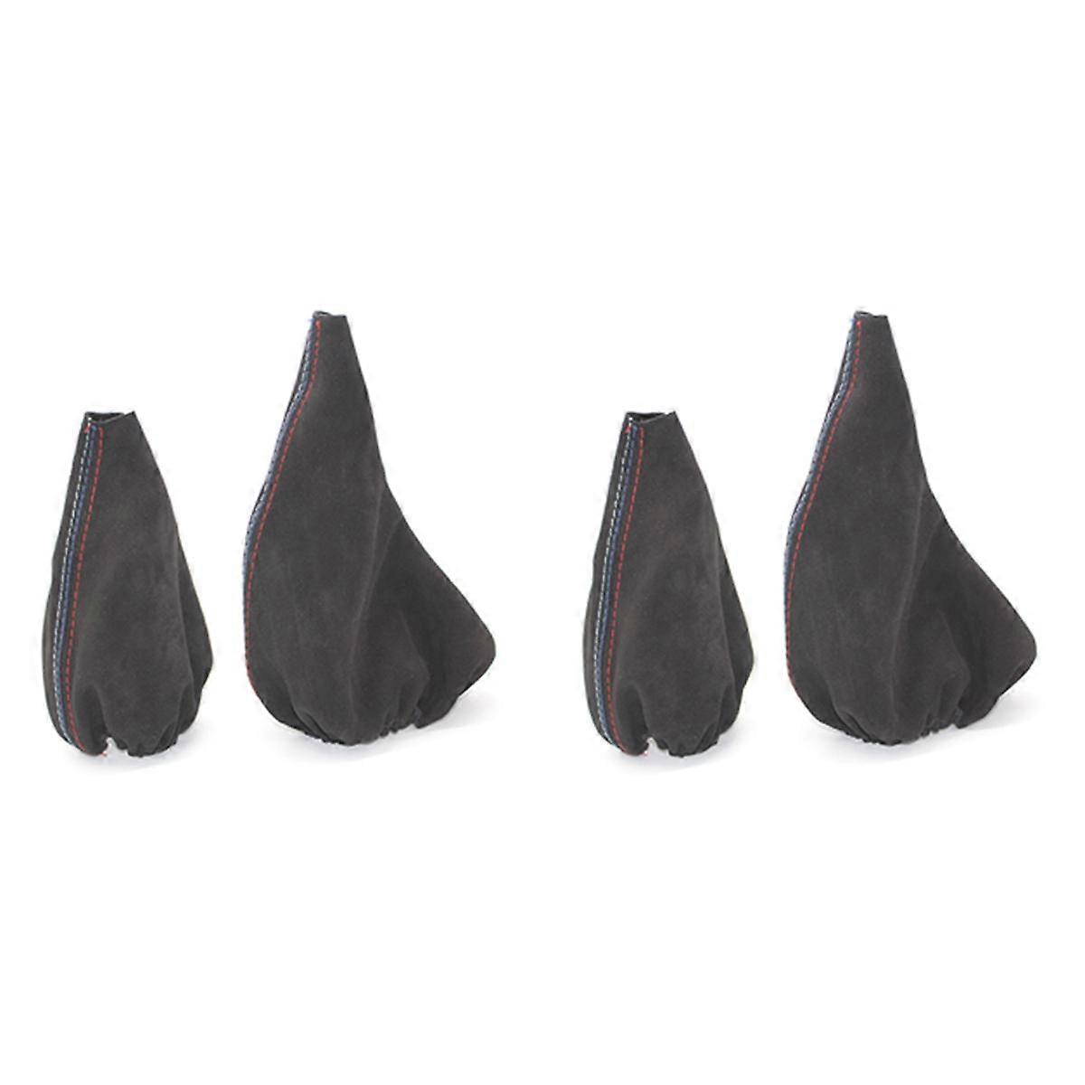 2X Car Gear Shift Collars Manual Handbrake Gaiter Boot Cover for - 3 Series E36 E46 E30 E34 M3 Z3 B
