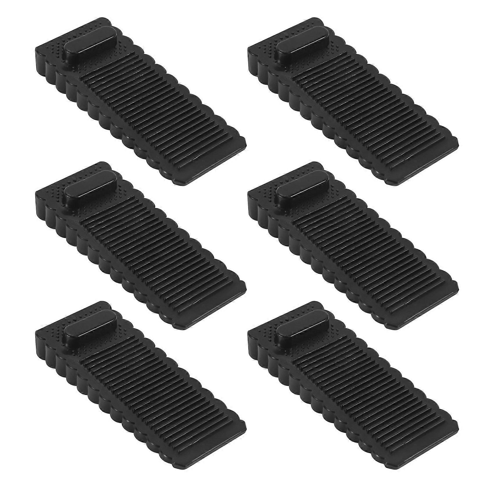 6 Pack Deurstopper Rubberen Wig - Stevige en Stapelbare Deurstoppers - Resistente Rubberen Deurstopper