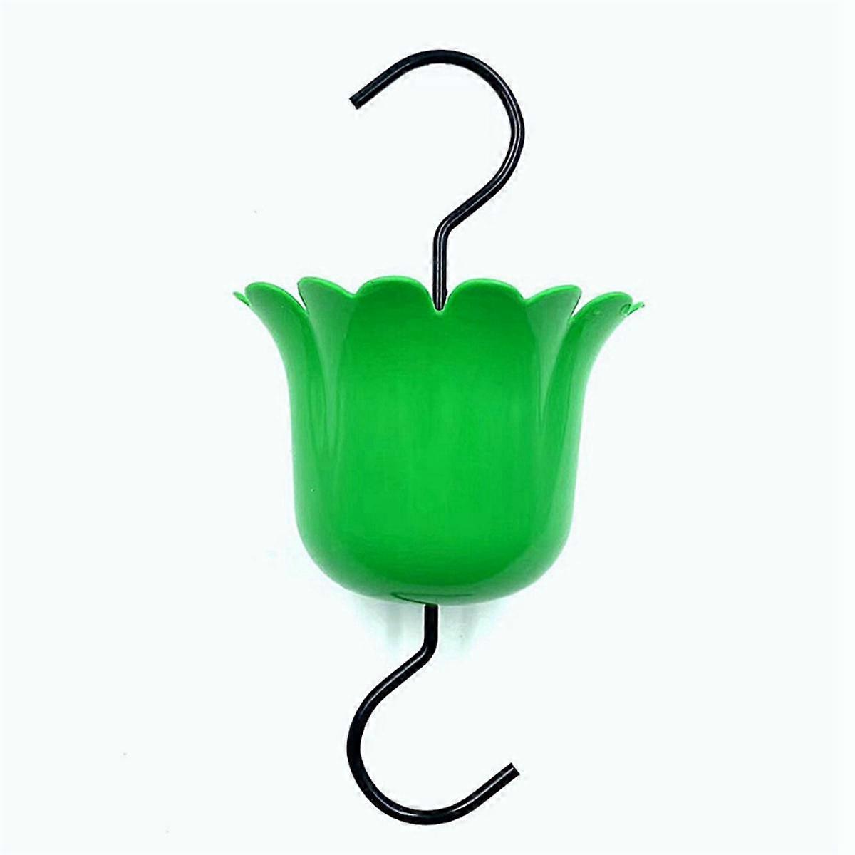 4 kusy velkoobjemového závěsného krmítka pro kolibříky s háčkem a čisticím kartáčem (zelené)
