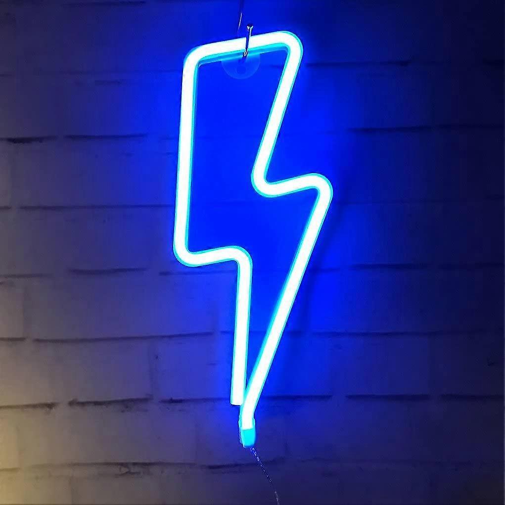 cute blue neon light,led lightning sign shaped decor light