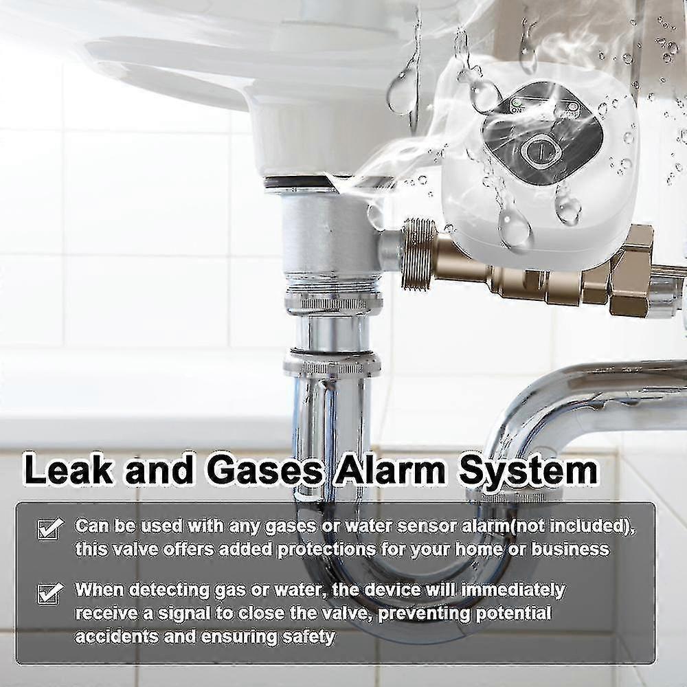 WiFi Intelligent Ball Valve Automatic Water Shut-off Valve Support APP ...