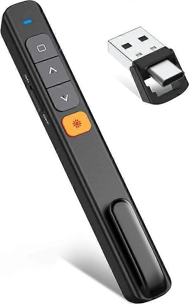 PPT عن بعد العرض التقديمي المحمول الفرس مؤشر الشريحة المتقدمة مع التحكم في حجم الارتباط التشعبيblack1pc)