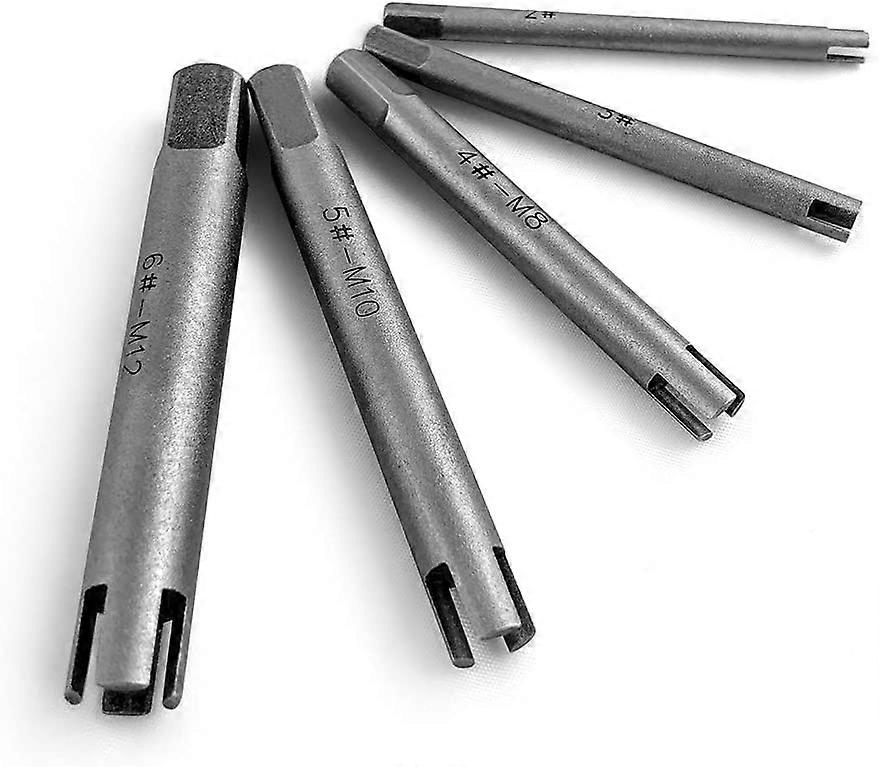 Tap Extractor, Broken Head Screw Remover Stripped, Stalen Tap Extractor Set, 5 stuks