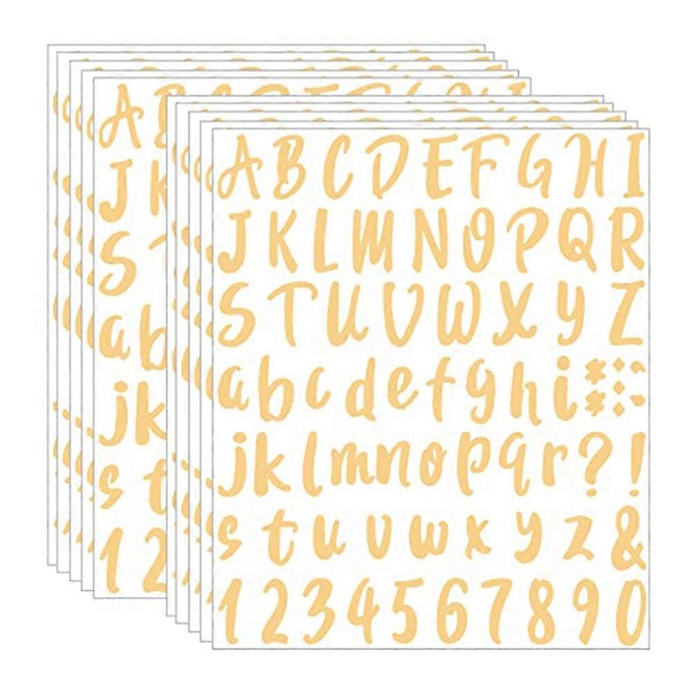 10 Sheets Vinyl Letters Numbers Kit Self Adhesive Letter Stickers Waterproof Mailbox Numbers Sticke