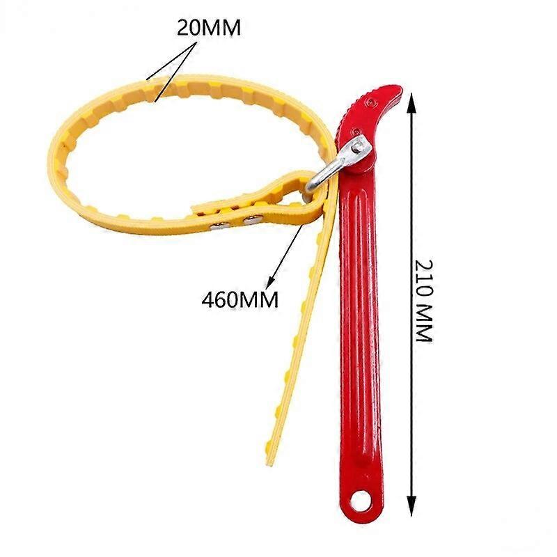 Belt Wrench Oil Filter Puller Strap SpannerChain Jar Lids Cartridge Disassembly Tool Adjustable Strap Opener Plumbing Tool