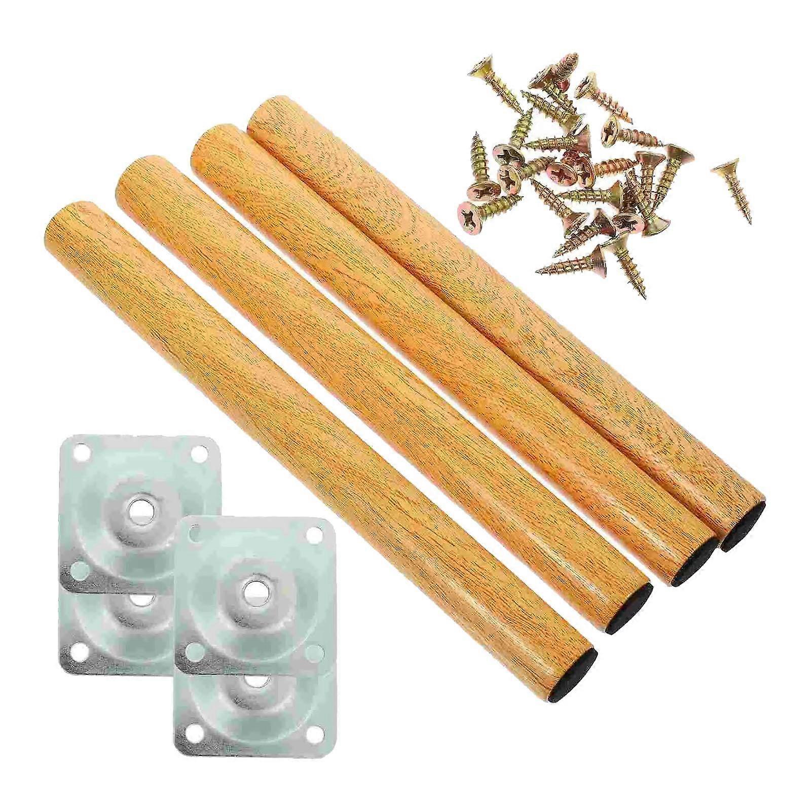 4 Stück Holzmöbel Beine Einfache Installation Hardware für Kommode Couch Büro 30cm