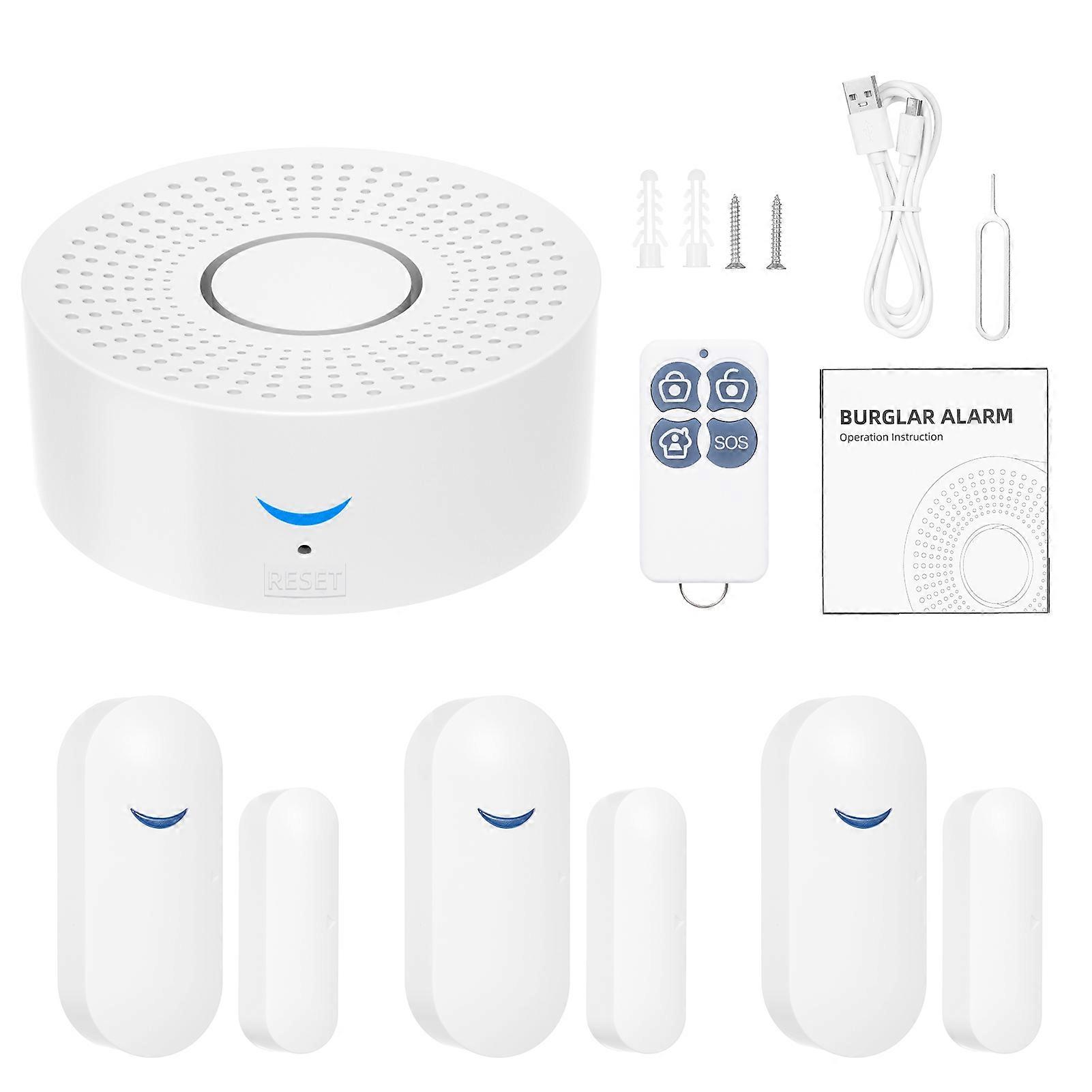 WiFi Smart Caregiver Pager Call Button System Wireless Personal Alarm Emergency Call Bell Door Window Sensor Alarm Magnetic Home Security System Door