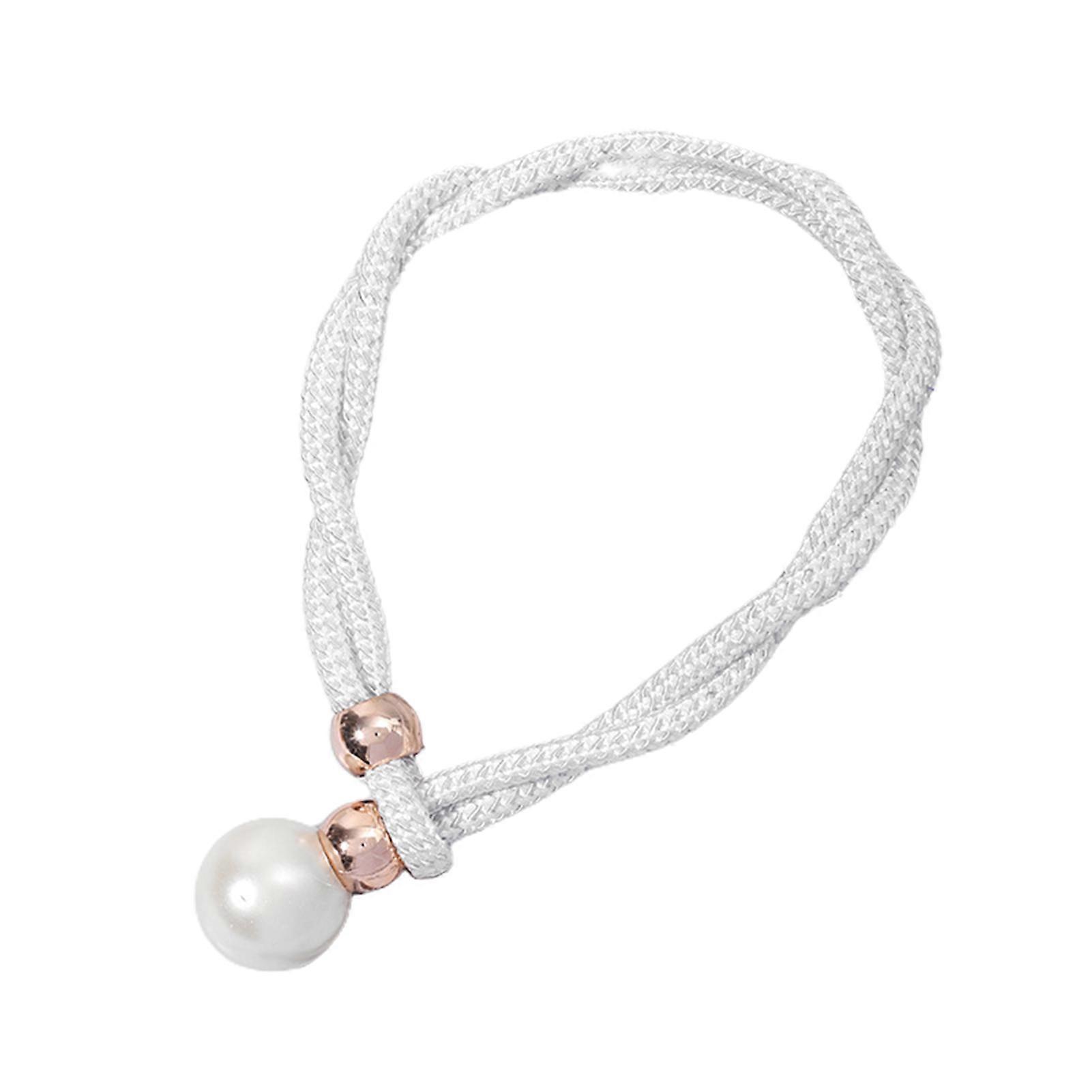 2 Pack Adjustables Pearl Curtain Rope Modern Style Punch-Free Curtain Ties Home Decorative Pearl Curtain Ties