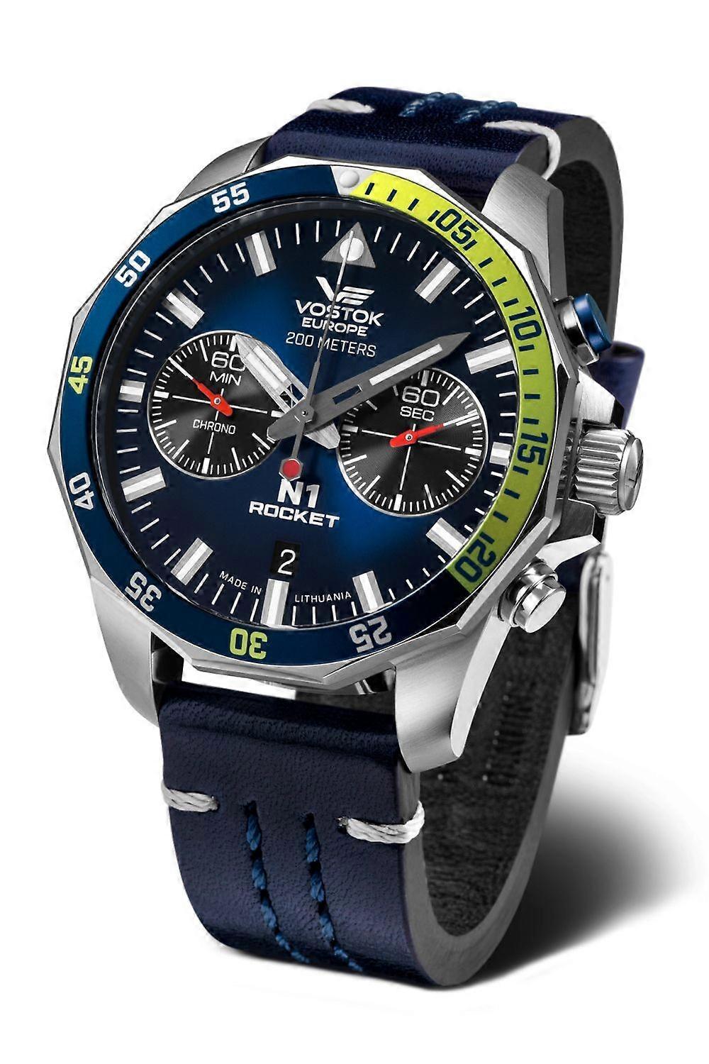 N1 Rocket Men's Analog Quartz Watch with Cowhide Bracelet 6S21-225A708
