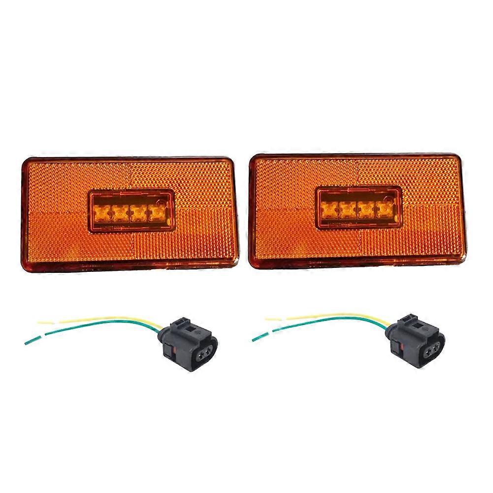 2Pcs 4LED Side Marker Light 2052119 for 5 6 Series P R Cabs G T S Series Truck with 2Pin Connector