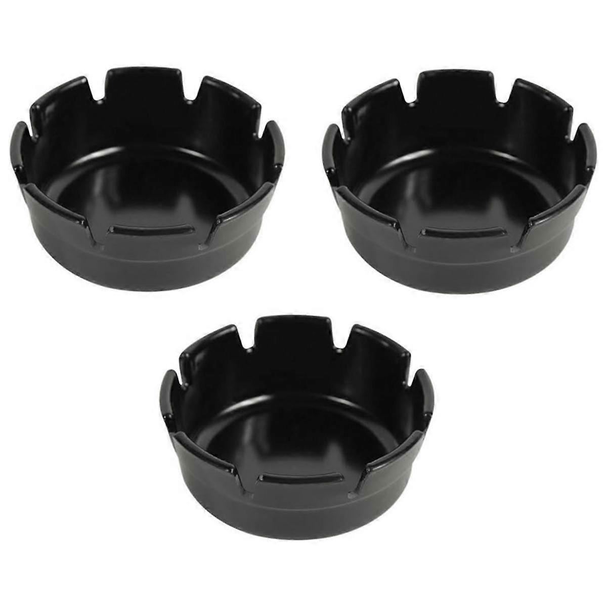3-Piece Set of Anti-Fall and Non-Breakable Ashtrays,Perfect for Bar/Restaurant Use- & Stackable