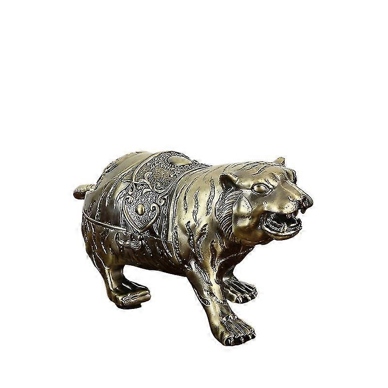 Wabjtam Creative Tiger Shape Ashtray Exquisite Ashtray Desktop Ornament Zinc Alloy Ashtray