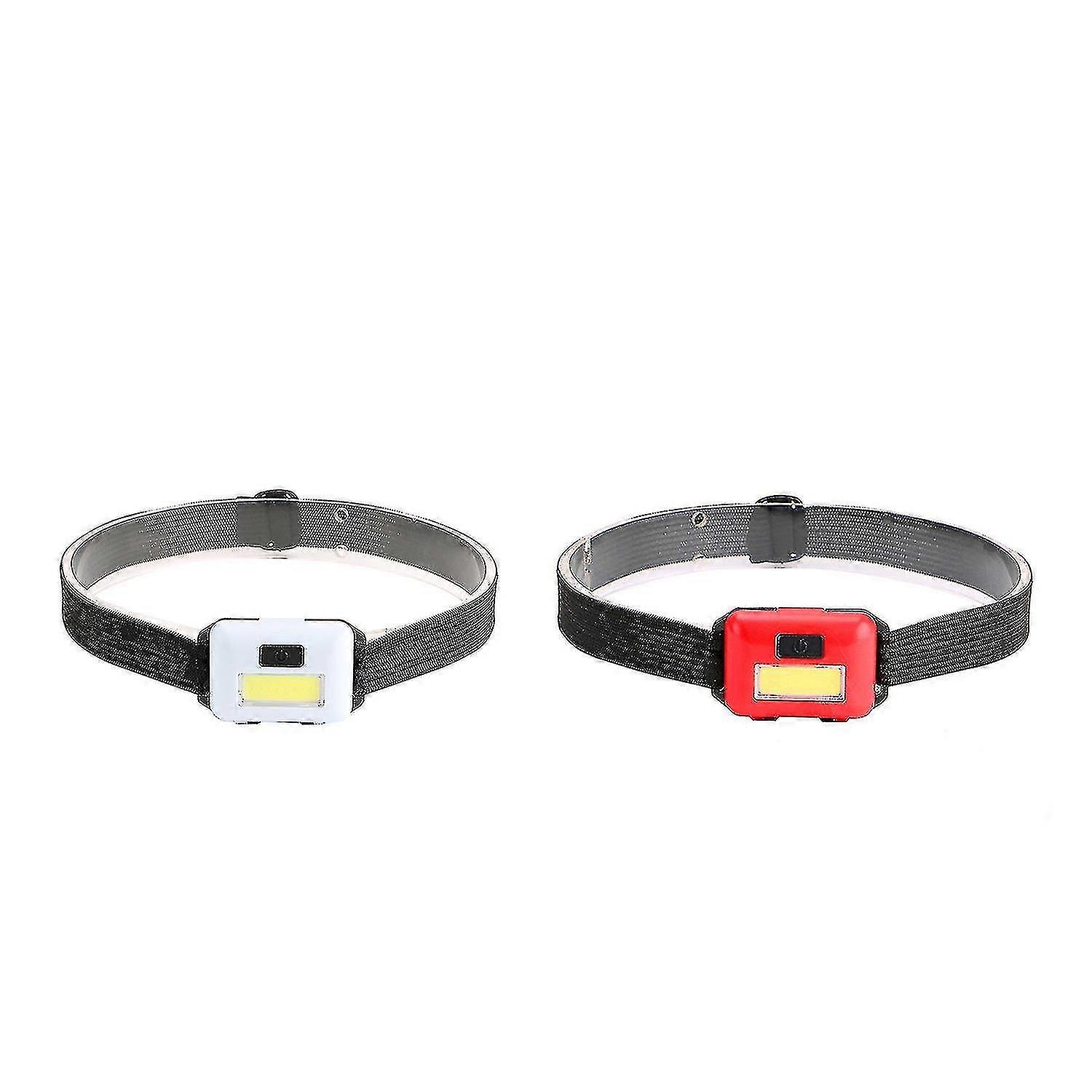 Cob Led Mini Headlight 3 Modes Compatible With Outdoor Camping Red