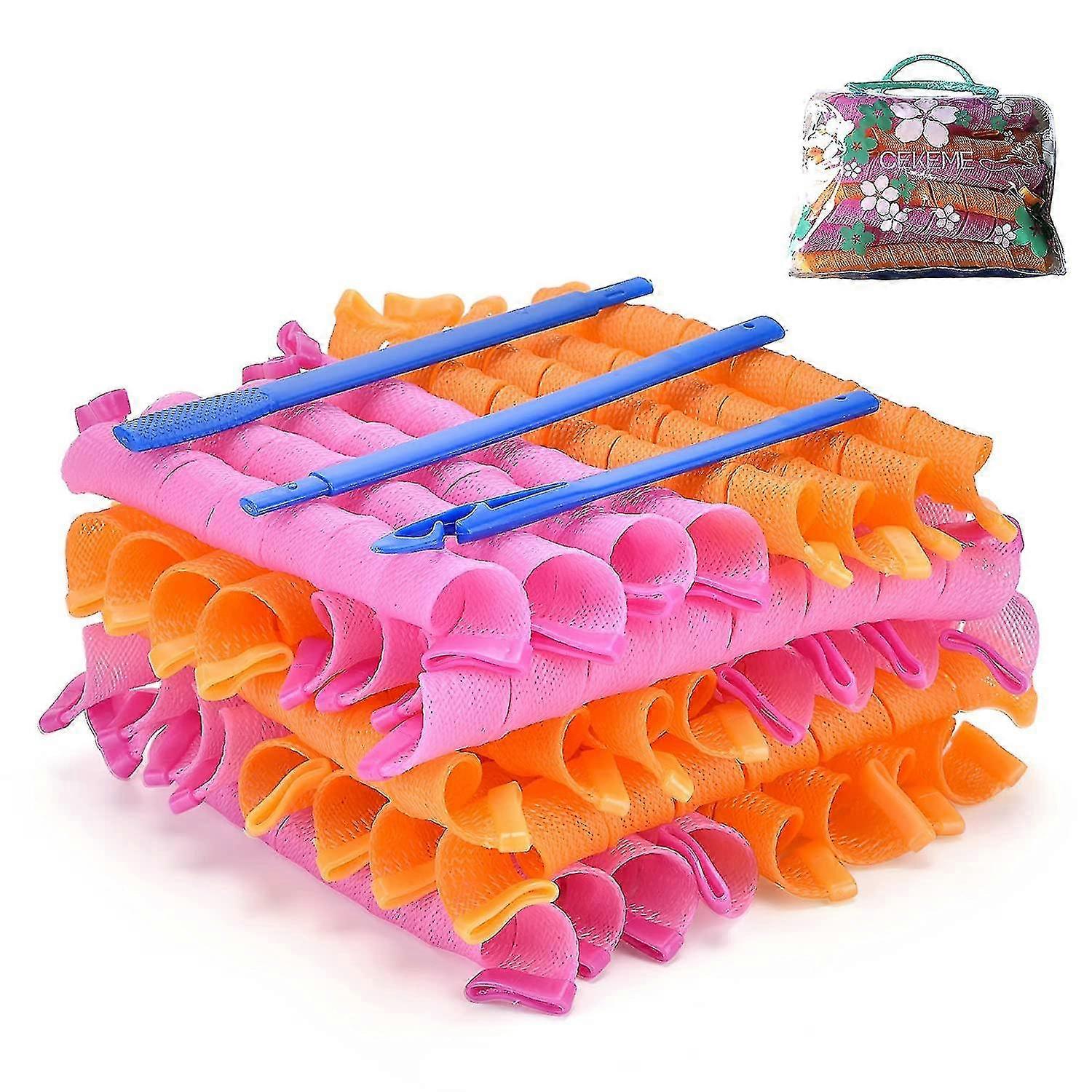 40pcs Hair Curlers Spiral Hair Curlers For Long Hair, No Heat Curlers 22inch/55cm Magic Curls Hair Rollers With Styling Hooks Heatless Hair Curlers St