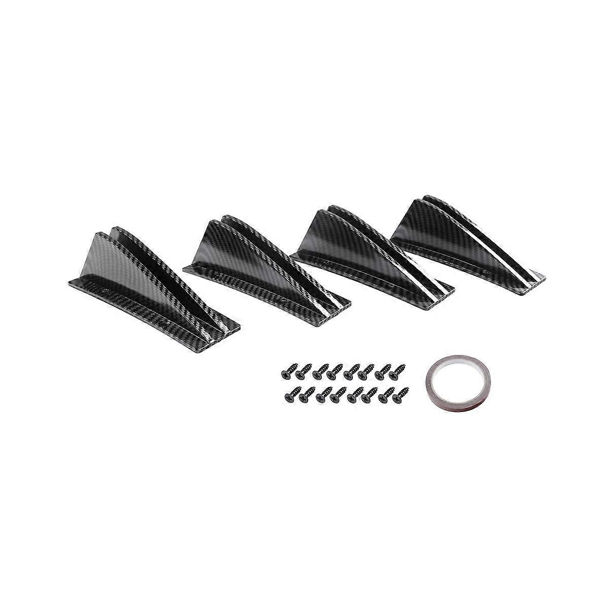 Universal 4Pcs/Set Car Rear Bumper Diffuser Spoiler ABS Anti-Collision Rear Bumper Lip Diffuser A