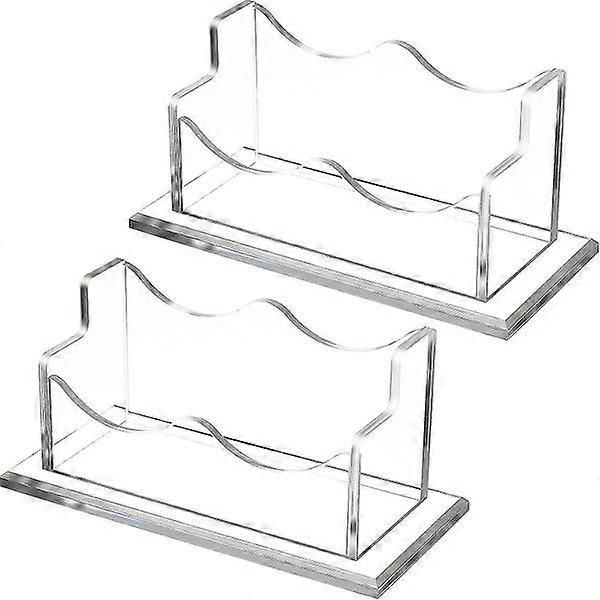 Acrylic Desktop Business Card Holder Stand - Clear Display Stand