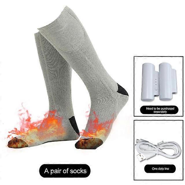 JWL-Upgrade Heating Sock Adjustable Three Modes Elastic Comfortable Water Resistant Electric Warm Sock With 2200/2600mAh Power Bank