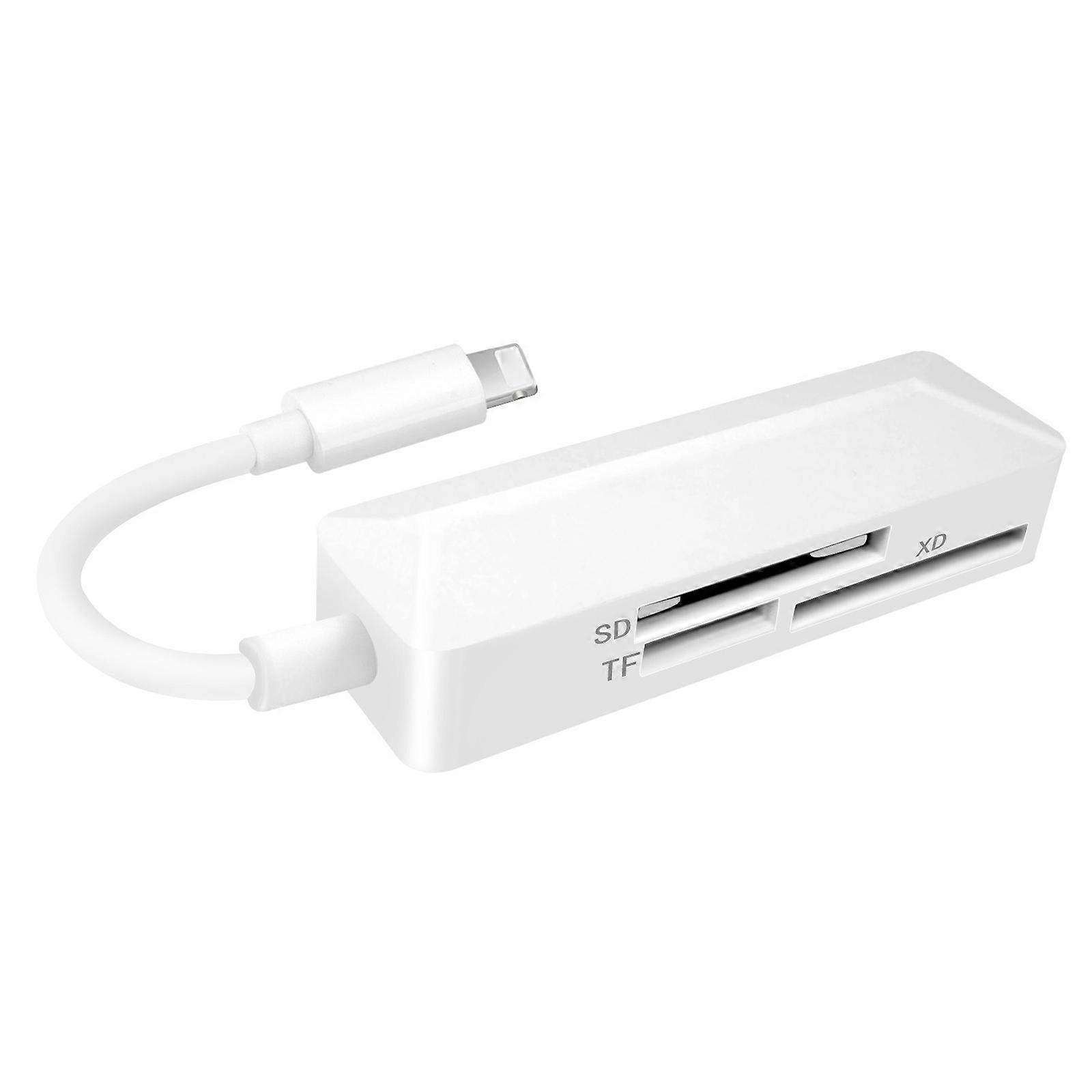 Portable Card Reader Writer Ios8Pin 3-in-1 Read Flash Memory Card Simultaneously Universal Adapter SDTF XD Card Reader