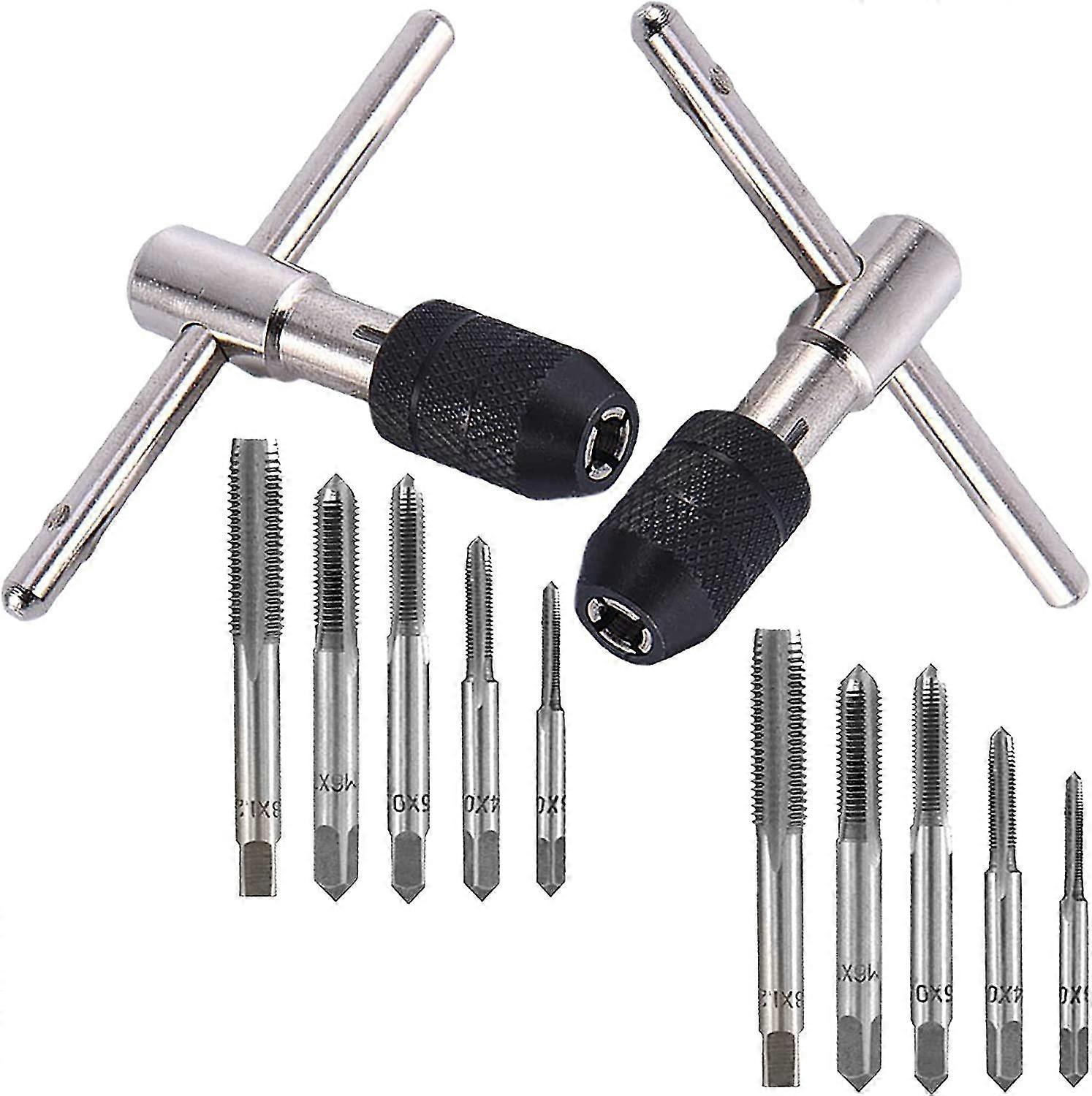 Tapping Tool Set For Hand Tap,12 Pieces Tapping Tool Set Tapping Hand Tool Kit Kit Tool Kit