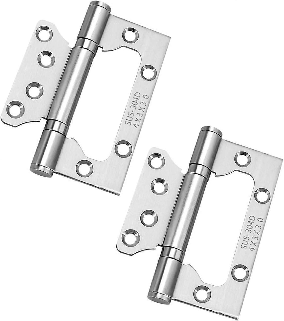 4x Stainless Steel Hinges, Rectangular Leaf 100mm Door Hinges,4in