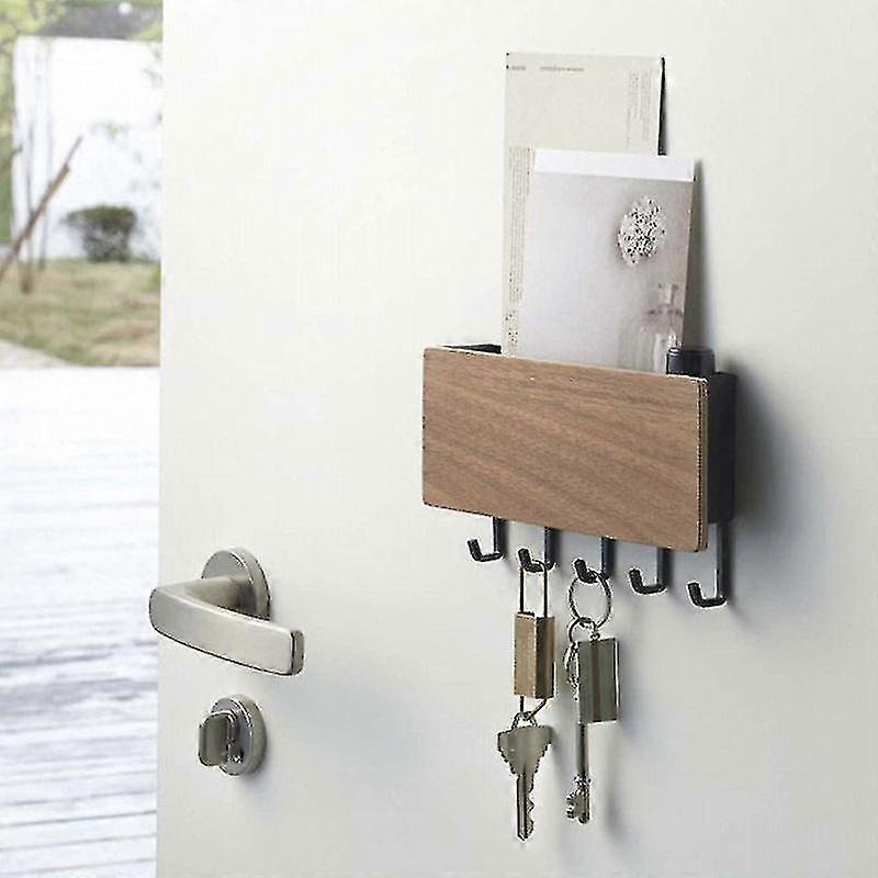 Wall Key Hook Letter And Key Holder Organizer Wall Mounted With 5 Key Hooks GuanGuan