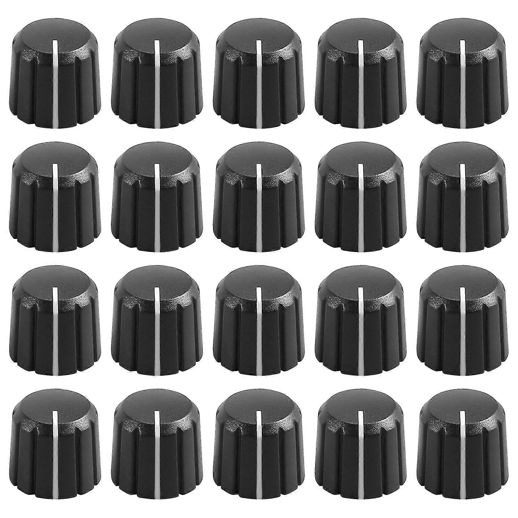 20 قطعة 15x13.5mm البلاستيك الجهد مقبض دوار لقطر 6 مم D نوع رمح حجم الغيتار المقبض.