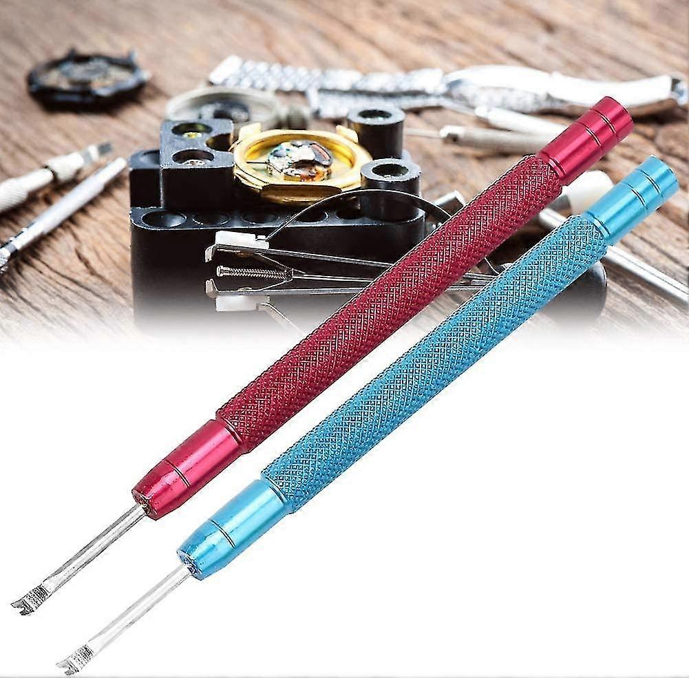 2pcs Watch Hands Removers, Lever Type Puller Watch Tool For Watch Hands Removers Replace(red + Blue)