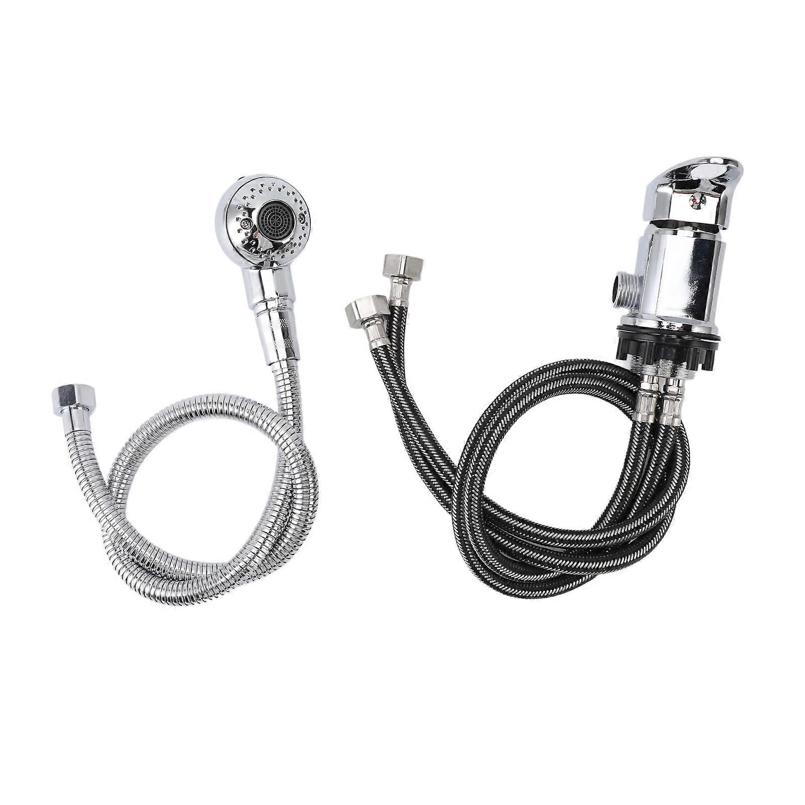 Shampoo Bowl Faucet Kit Shampoo Bowl Sink Faucet Salon Bowl Sprayer Kit for Hair Salon Shampoo Bed 60cm Faucet 70cm Shower Hose M Size 2 Gear Sprayer