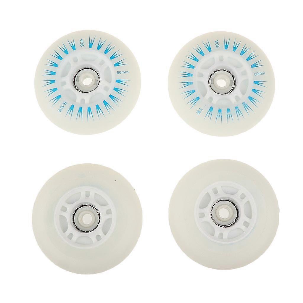 Skating Wheels Hockey Inline Roller Skates Flash Wheel 80mm Blue