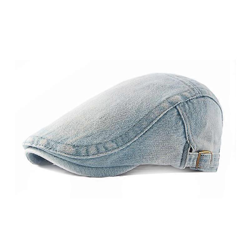 MIMIGO 4 Colors Blue Jean Material Summer Cowboy hat Men's Light Board Simple Peaked Cap Washed Denim Beret Female Thin Section Breathable Forward Cap