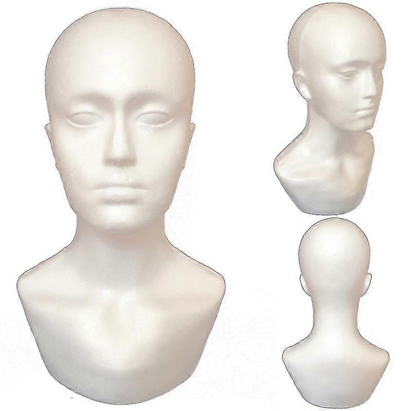 Skum manlig display skyltdocka huvud dummy peruker hatt halsduk stativ modell