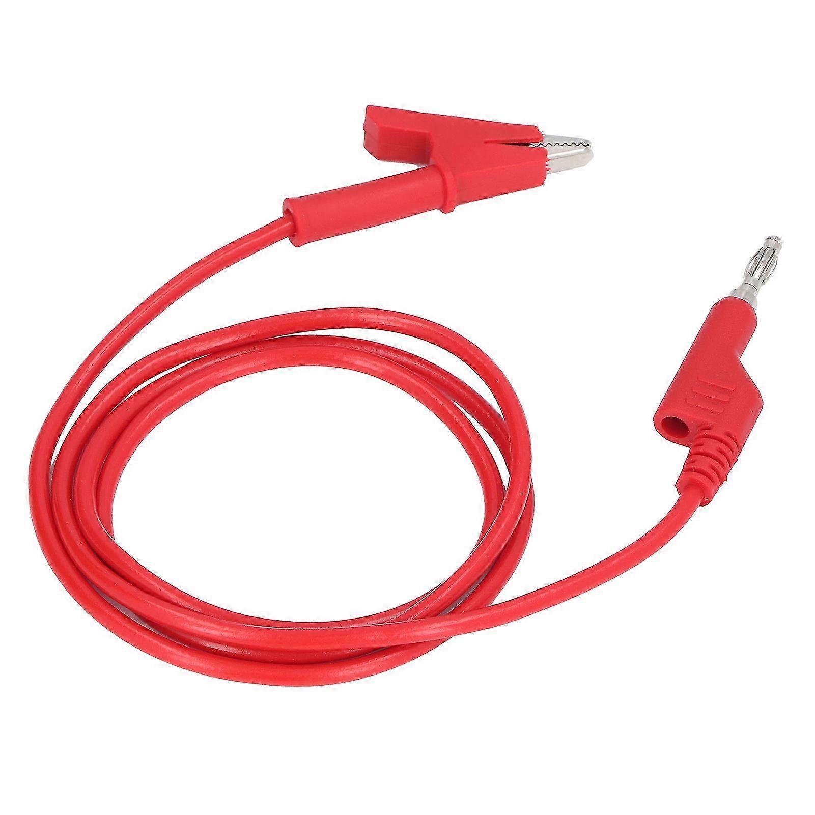 Test Leads Banana Plug Wire Cable Flexible Crocodile Clip for Electrical Testing 4mm Red