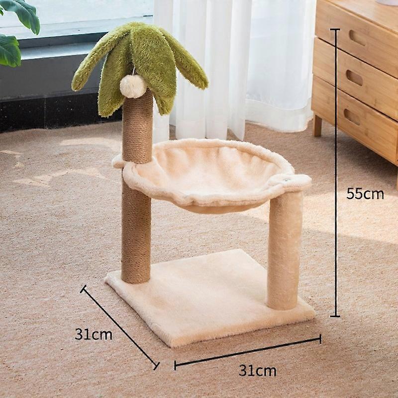 Cat Climbing Frame Double Layer Coconut Tree Cactus Cats Climbing Frame Integrated Toy Wear-resistan