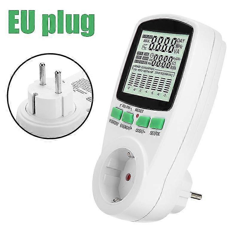 230vac 16a 3680w digital power meter socket electric wattmeter power analyzer electronic energy meter measuring outlet socket