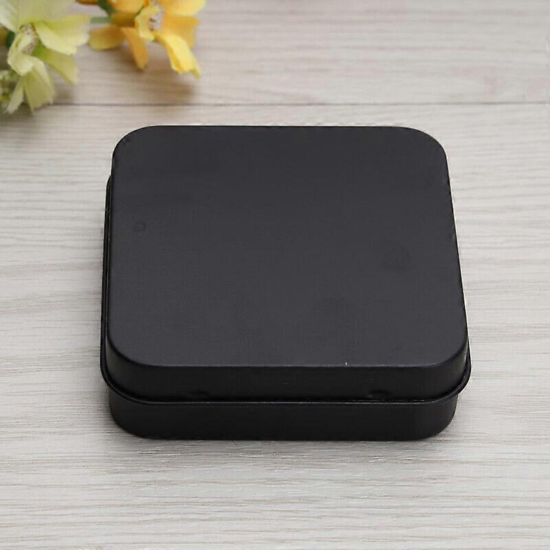 Small Square Tinplate Jewelry Box Packaging Tin Container Mini Storage Case