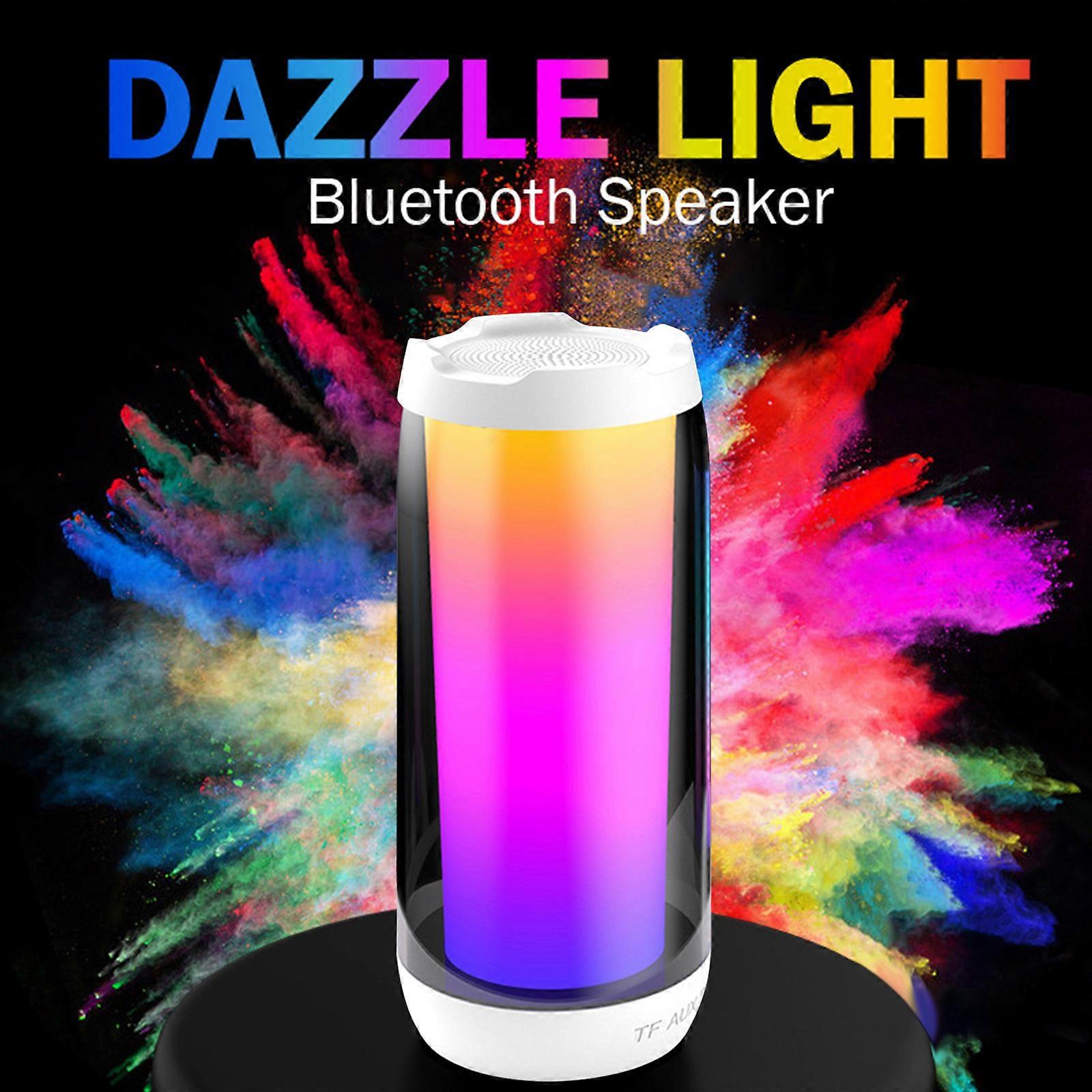 Bluetooth Speaker With Lights Color Changing Portable Wireless Speaker 6 Color LED Lighting Themes,Bluetooth Audio 5W Stereo Sound,Pairing Mic