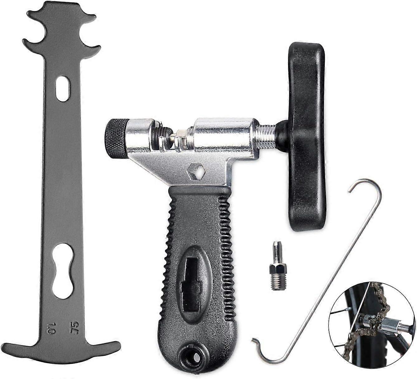 Bike Chain Tool Universal for 6 7 8 9 10 Speed Chain Link Repair Removal with Backup Stainless Steel Pin Easy Using Bicycle Chain Splitter Cutter Ri