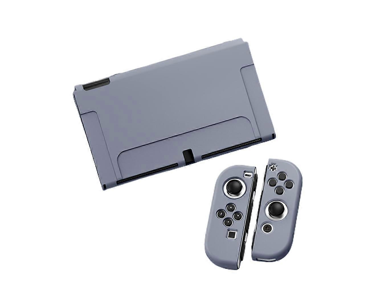Game Console Protective Shell Anti-scratch Soft TPU Joy-Con Console Protection Case for Switch OLED-Grey