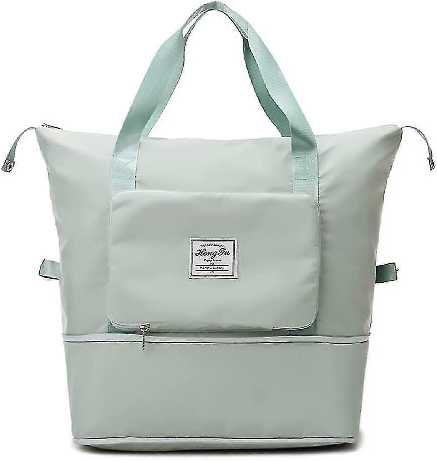 Large Capacity Folding Travel Bag - Waterproof Large Capacity Foldable Storage Bag Handbag(Green)