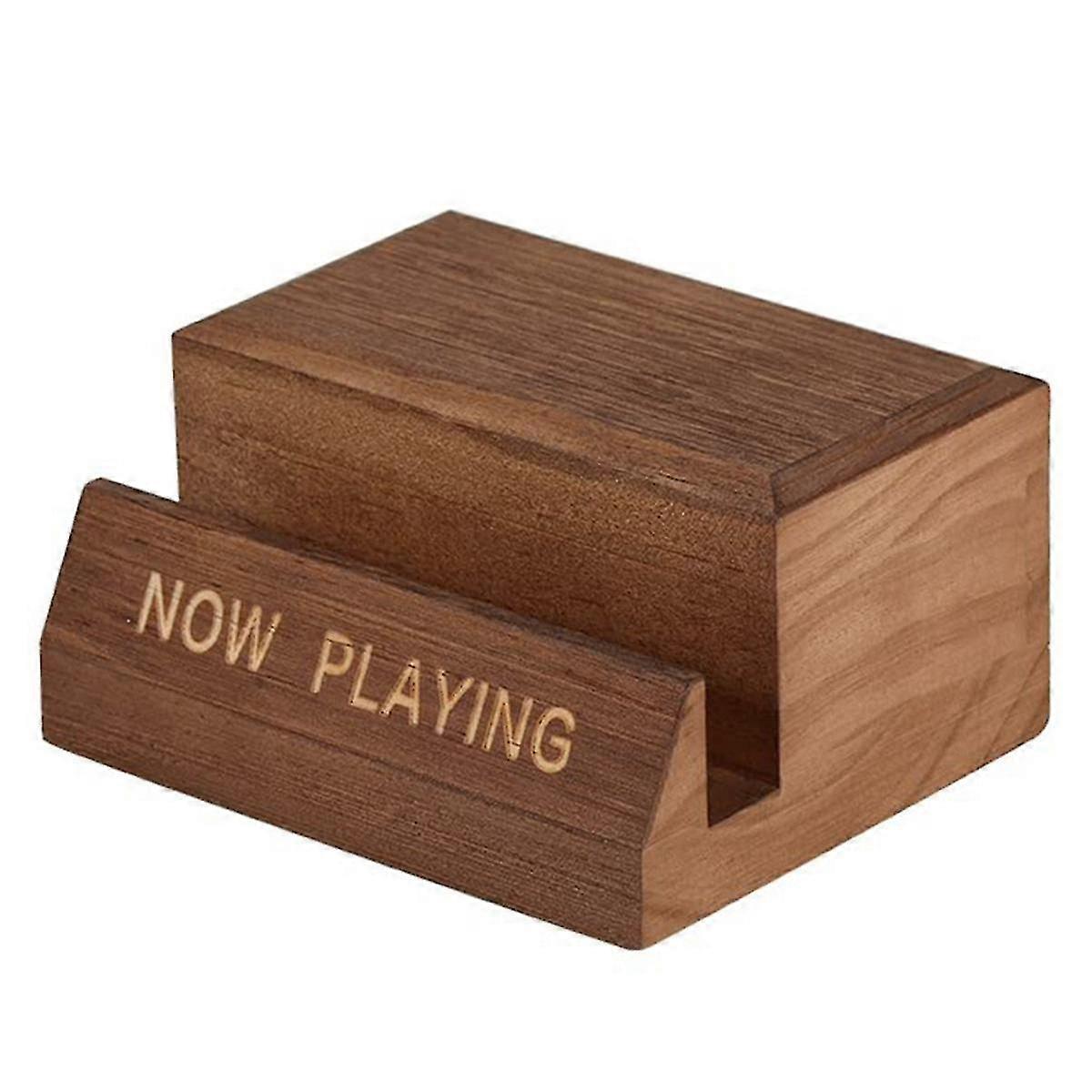 Wooden Vinyl Record Holder Display Stand - Tabletop Now Playing Album Cover Holder- Single CD Stand LP Display Shelf