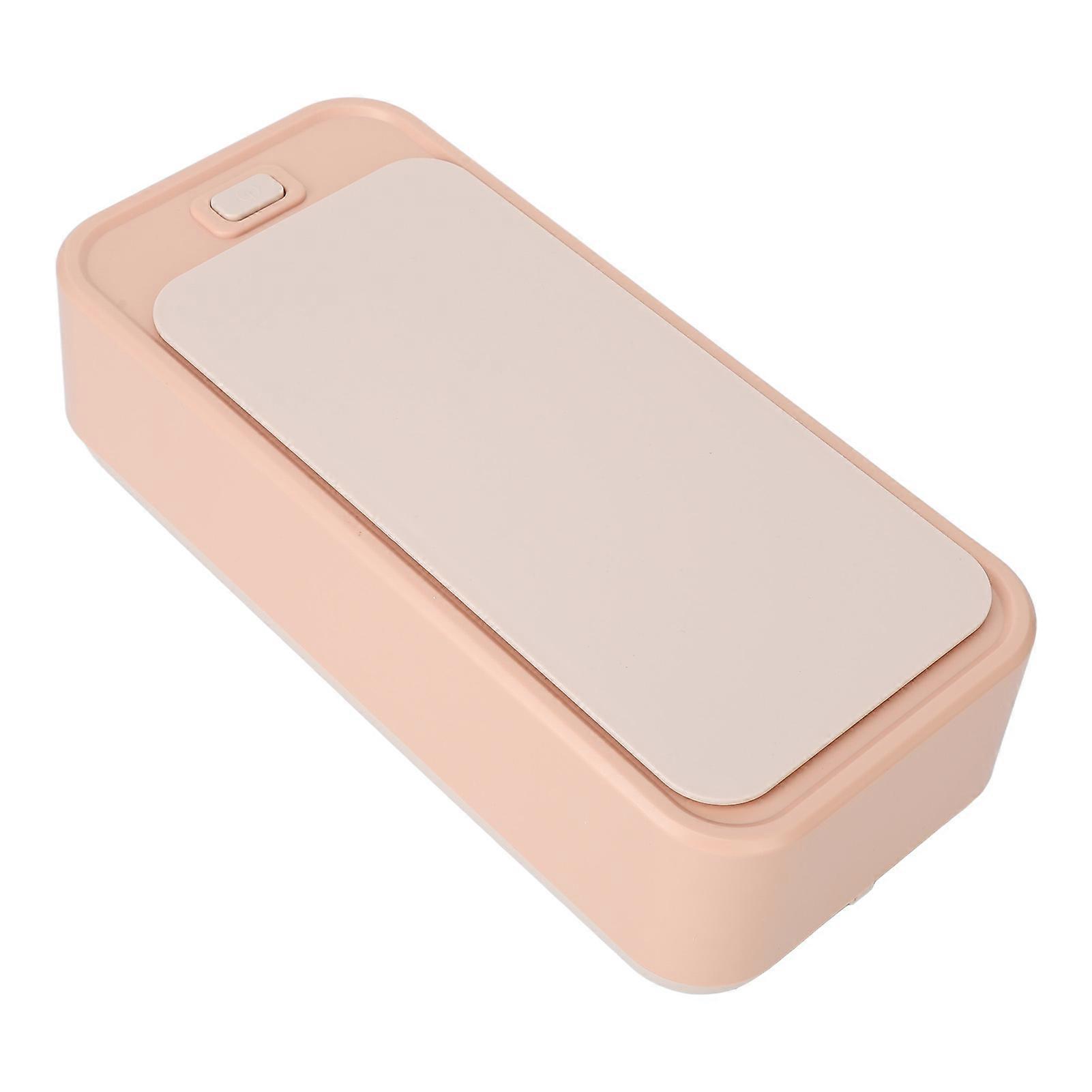 Glasses Denture Cleaner Portable Jewelry Watch Tableware Cleaning Machine Pink