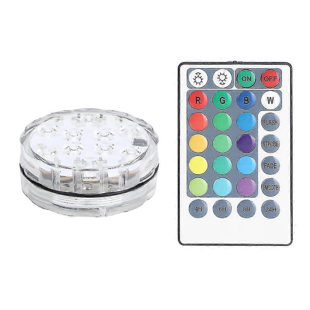 10LED RGB水中水中ライト - リモコン付き防水スイミングプール照明