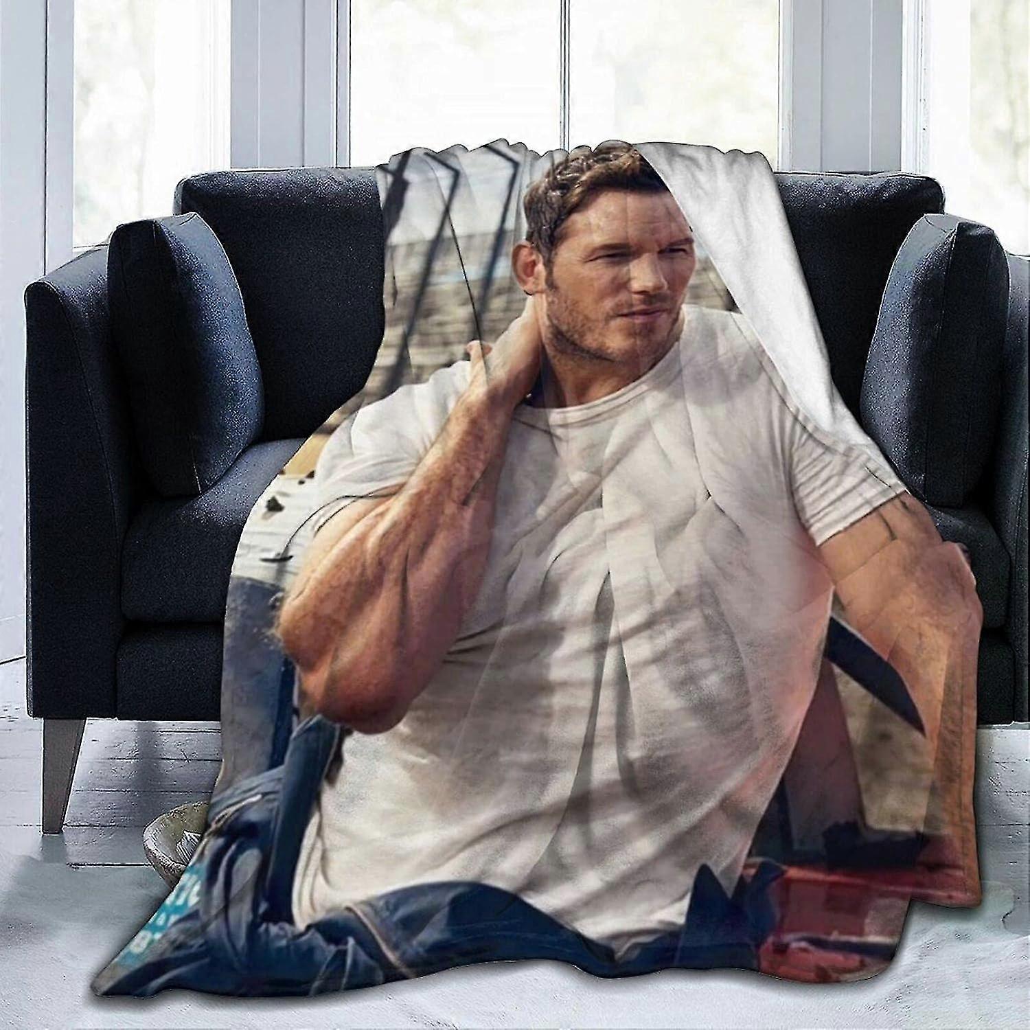 Cobertor Chris Pratt 3D Print Fleece Cobertor de flanela, Cobertor de cama de microfibra, Cobertor confortável e quente para viver Rjvrivjh3602