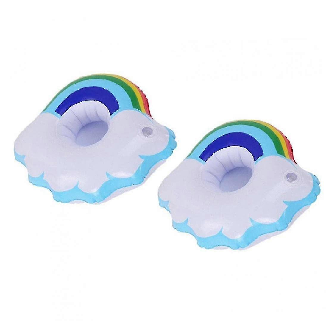 Inflatable Drink Holder, Mini Water Coasters Floating Inflatable Cup Holder Swimming Pool Drink Float Toy Inflatable Circle Pool