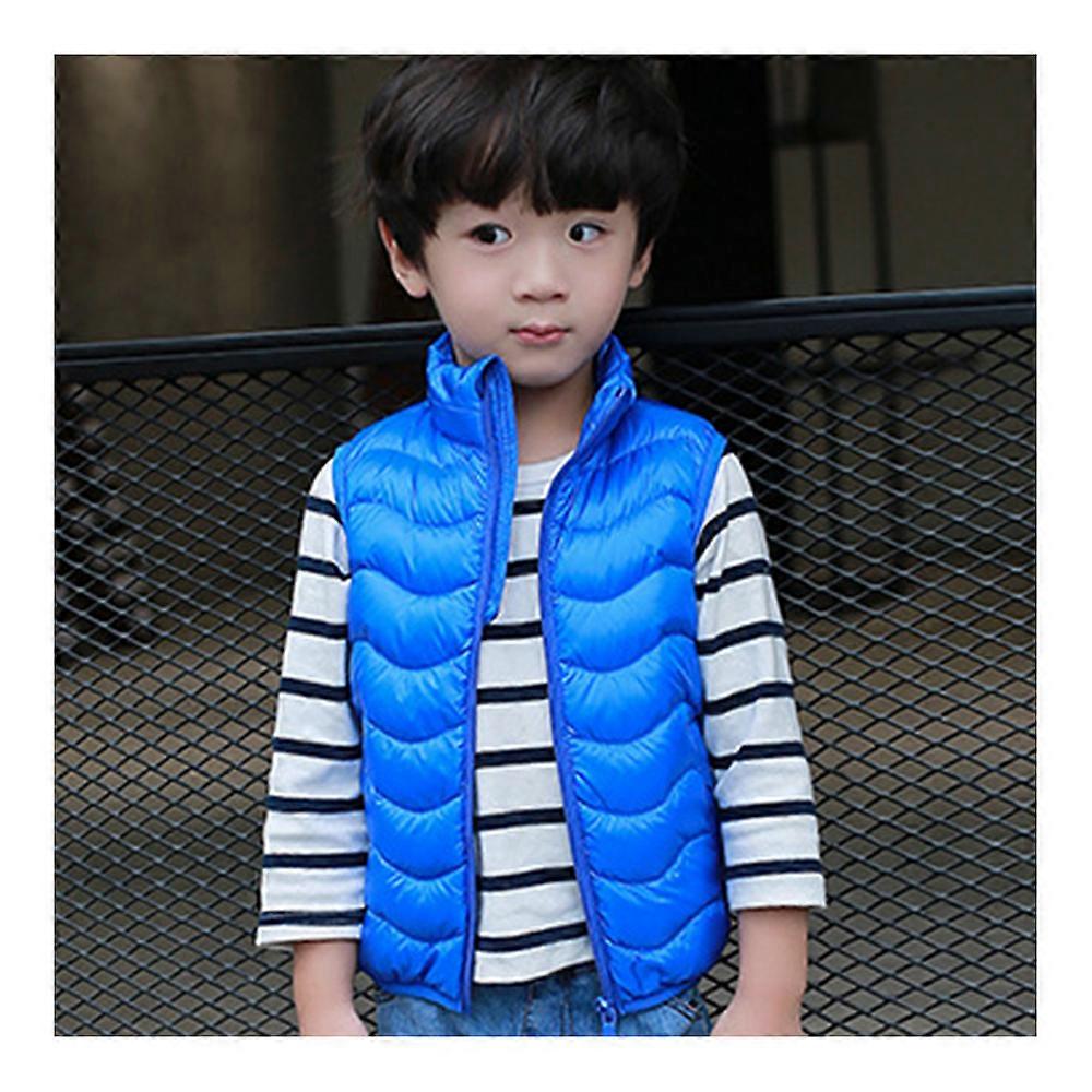 Child Thin Light Stand Collar Waistcoat Down Coat