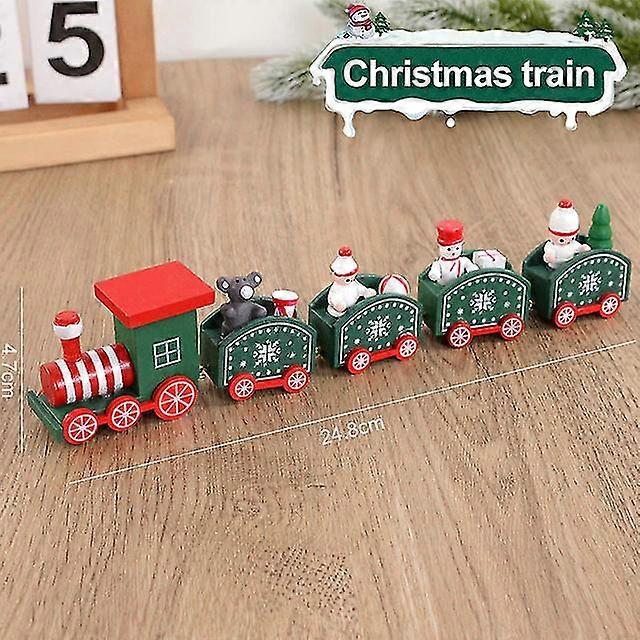 Christmas Wooden Train Merry Christmas Decorations For Home 2023 Xmas Tree Ornament Navidad Noel Kids Gift Happy New Year 2024