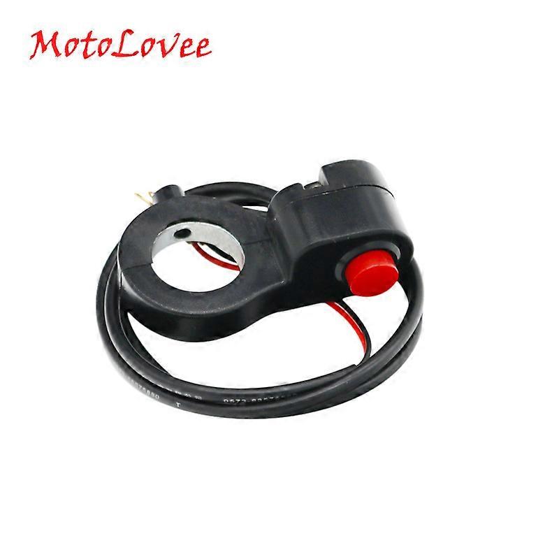 MotoLovee 7/8'' Universal Motorcycle Handlebar Switch Horn Starter Kill Button Switch E-Bike Motor Single Switch