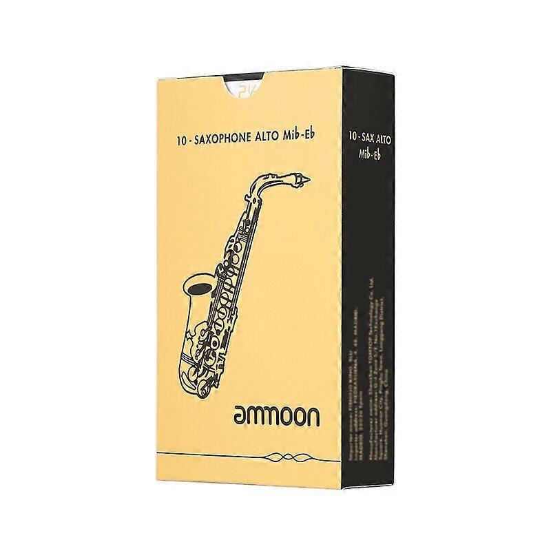 ammoon 10pcs Strength 1.5 Strength 3.0 Strength 2.5 Alto Saxophone Bamboo ReedsTraditional Reeds for Sax Instrument Accessories