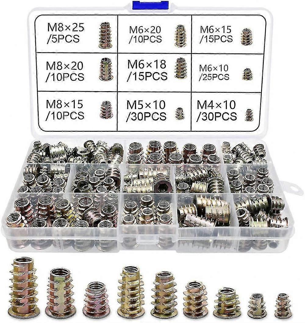 Wood Threaded Insert Zinc Alloy Screw M4 M5 M6 M8 Threaded Insert Hexagon Socket Cap Screw Nut For